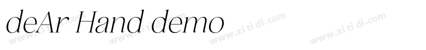 deAr Hand demo字体转换
